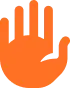 Orange Hand icon