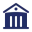 government building blue icon