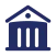 government building blue icon