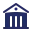 government building blue icon small